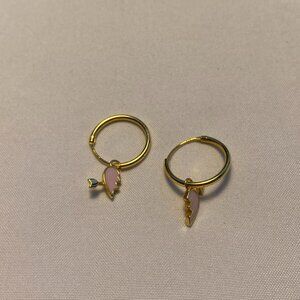 Broken Heart Hoop Earrings